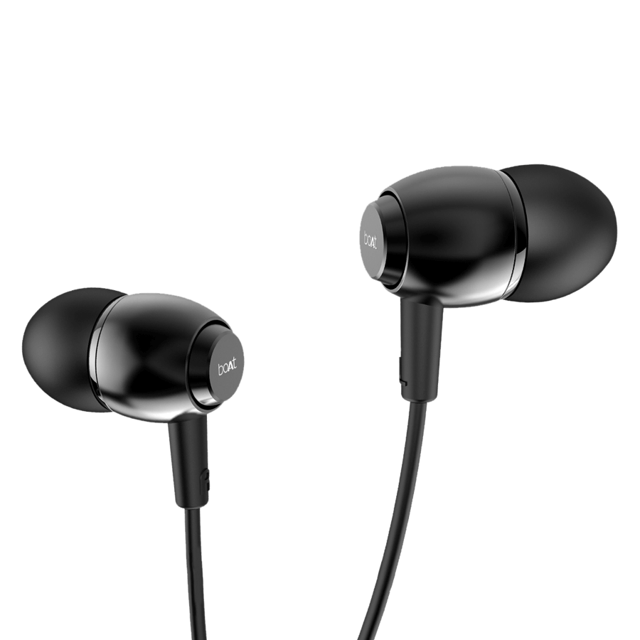 BassHeads 162 | Wired Earphone Made with Durable Coated Cable, Premium 10mm Drivers, Super Extra Bass, In-Built Mic