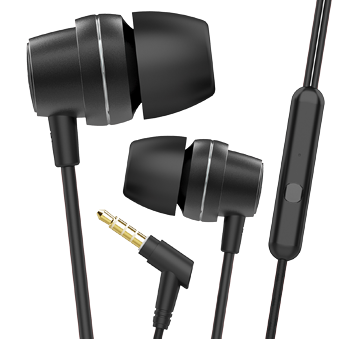 BassHeads 182 | In-Ear Wired Earphone with 10mm Driver, Durable Braided Cable, Active Voice Assistant