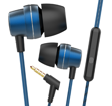 BassHeads 182 | In-Ear Wired Earphone with 10mm Driver, Durable Braided Cable, Active Voice Assistant