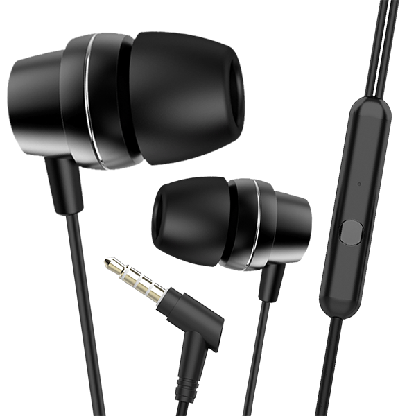 BassHeads 182 | In-Ear Wired Earphone with 10mm Driver, Durable Braided Cable, Active Voice Assistant