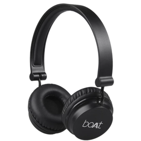 Black headphones with boat logo 