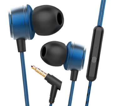 BassHeads 172 | Wired Earphone with Integrated Music Control, 10mm Dynamic Driver, Braided Cable, Premium Metallic Finish